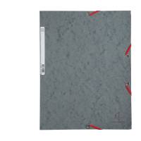 Cartellina con elastico - cartoncino lustre' - 3 lembi - 400 gr - 24 x 32 cm - grigio - conf. 25 pezzi - Exacompta - 55511E - 3130630555117 - DMwebShop