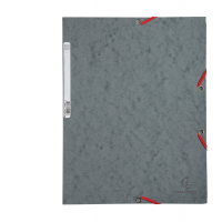 Cartellina con elastico - cartoncino lustre' - 3 lembi - 400 gr - 24 x 32 cm - grigio - conf. 25 pezzi - Exacompta - 55511E - 3130630555117 - DMwebShop