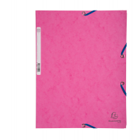 Cartellina con elastico - cartoncino lustre' - 3 lembi - 400 gr - 24 x 32 cm - rosa - Exacompta - 55520E - 3130630555209 - DMwebShop