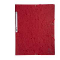 Cartellina con elastico - cartoncino lustre' - 3 lembi - 400 gr - 24 x 32 cm - rosso ciliegia - conf. 25 pezzi - Exacompta - 55525E - 3130630555254 - DMwebShop