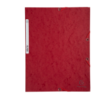 Cartellina con elastico - cartoncino lustre' - 3 lembi - 400 gr - 24 x 32 cm - rosso ciliegia - Exacompta - 55525E - 3130630555254 - DMwebShop