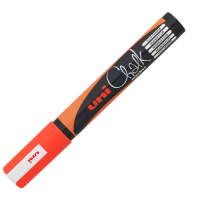 Marcatore a gesso liquido Uni Chalk Marker - punta tonda - 1,8 - 2,5 mm - arancio fluo - Uni Mitsubishi - M PWE5M ACF - 4902778140031 - DMwebShop