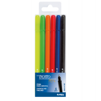 Pennarello fineliner Pen - 0,5 mm - colori assortiti - busta 6 pennarelli - Tratto 807800