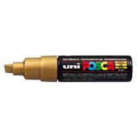 Marcatore Uni Posca PC8K - punta a scalpello - 8 mm - oro - Uni Mitsubishi - M PC8K ORO - 4902778113608 - DMwebShop