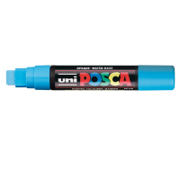 Marcatore a base d'acqua Uni Posca PC17K - punta extra large a scalpello - 15 mm - azzurro - Uni Mitsubishi - M PC17K AZ - 4902778364192 - DMwebShop