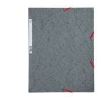 Cartellina con elastico cartoncino lustre 3 lembi 400 gr 24 x 32 cm grigio - 15628