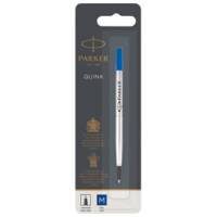 Refill roller Quink standard punta media metallo blu - 15566
