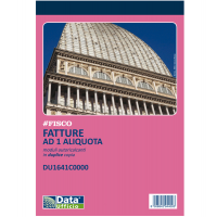 Blocco fatture ad 1 aliquota - 50 x 2 autoricalcanti - conf. 5 pezzi - Data Ufficio - DU1641C0000 - 8008842585213 - DMwebShop