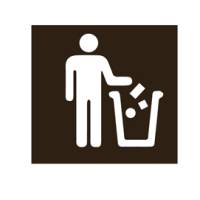 Etichetta adesiva raccolta differenziata con icona GENERICO 120 x 130 mm - 8182