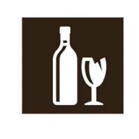 Etichetta adesiva raccolta differenziata con icona VETRO 120 x 130 mm - 8088