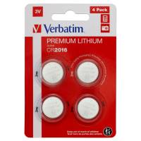 Blister 4 MicroPile a pastiglia CR2016 - litio - 3 V - Verbatim - 49531 - 23942495314 - DMwebShop