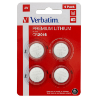 Blister 4 MicroPile a pastiglia CR2016 - litio - 3 V - Verbatim - 49531 - 23942495314 - DMwebShop