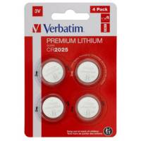 Blister 4 MicroPile a pastiglia CR2025 - litio - 3 V - Verbatim - 49532 - 23942495321 - DMwebShop