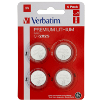 Blister 4 MicroPile a pastiglia CR2025 - litio - 3 V - Verbatim - 49532 - 23942495321 - DMwebShop