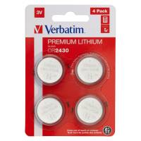 Blister 4 MicroPile a pastiglia CR2430 - litio - 3 V - Verbatim - 49534 - 23942495345 - DMwebShop