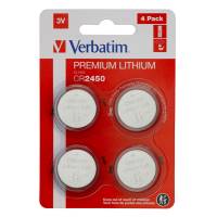 Blister 4 MicroPile a pastiglia CR2450 - litio - 3 V - Verbatim - 49535 - 23942495352 - DMwebShop