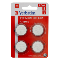 Blister 4 MicroPile a pastiglia CR2450 - litio - 3 V - Verbatim - 49535 - 23942495352 - DMwebShop
