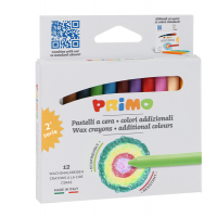 Pastelli a cera - Ø 9 mm x 85 mm - conf. 12 pezzi - Primo 0502PC12AD