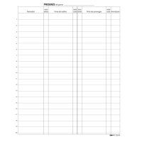 Registro firme presenze al lavoro - 31 x 24 cm - 100 fogli - Edipro - E2819 - 8023328281908 - DMwebShop