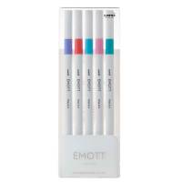 Fineliner Emott - tratto 0,4 mm - colori assortiti candy pop - conf. 5 pezzi - Uni Mitsubishi - M PEM-SY 5C 5 - 4902778248324 - DMwebShop