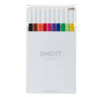 Fineliner Emott - tratto 0,4 mm - colori assortiti standard - conf. 10 pezzi - Uni Mitsubishi - M PEM-SY 10C 1 - 4902778248362 - DMwebShop