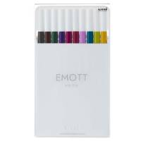 Fineliner Emott - tratto 0,4 mm - colori assortiti calmtone dark - conf. 10 pezzi - Uni Mitsubishi - M PEM-SY 10C 3 - 4902778248386 - DMwebShop