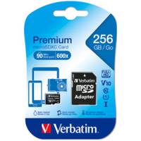Micro SDXC - con adattatore - 256 Gb - Verbatim - 44087 - 23942440871 - DMwebShop