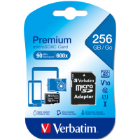 Micro SDXC - con adattatore - 256 Gb - Verbatim 44087