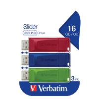 USB Pen Drive 3.2 Gen 1 Drive - 16 Gb - rosso-giallo-blu - conf. 3 pezzi - Verbatim - 49306 - 49326 - 23942493266 - DMwebShop
