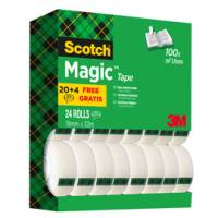 Nastro adesivo Magic 810 - permanente - 19 mm x 33 mt - trasparente - Scotch - Promo Pack 20+4 nastri - 3M - 7100138956 - 5902658105722 - DMwebShop