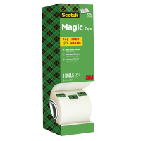 Nastro adesivo Magic 810 - permanente - 19 mm x 33 mt - trasparente - Value Pack 7+1 rotoli - Scotch - 81600 - 7100026960 - 4046719205936 - DMwebShop
