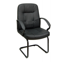 Poltrona visitatore Auriga V - pelle e sky - nero - Unisit - AUV/KN - 8059513460421 - DMwebShop