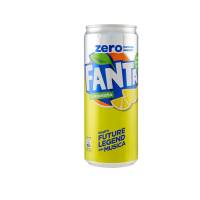 Lattina Lemon Zero - 330 ml - Bevanda analcolica frizzante al limone - Senza zuccheri aggiunti - Limone di Siracusa IGP - conf. 24 pezzi - Fanta - COLFI - 5449000289452 - DMwebShop