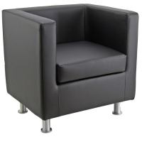 Poltrona Pragma PR1 - con braccioli inclusi - similpelle - nero - Unisit - PR1/KN - DMwebShop