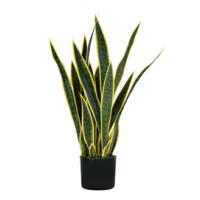 Pianta ornamentale Sansevieria - artificiale - polietilene - 21 foglie - 75 cm - King Collection - P2150075 - 8023755056520 - DMwebShop