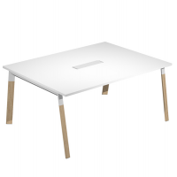 Tavolo riunione Woody - 160 x 120 x 72,5 cm - piano bianco - Artexport - W-SOL-TR-3-AM - DMwebShop