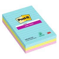 Blocco Super Sticky - 4690-SS3COS - 101 x 152 mm - righe - 90 fogli - colori Cosmic - conf. 3 pezzi - Post-it - 7100234251 - 76308498726 - DMwebShop