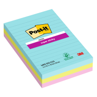 Blocco Super Sticky - 4690-SS3COS - 101 x 152 mm - righe - 90 fogli - colori Cosmic - conf. 3 pezzi - Post-it - 7100234251 - 76308498726 - DMwebShop