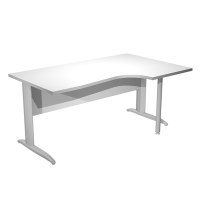 Scrivania Compact Destro - 160 x 60-80-100 cm - piano bianco - Artexport - 008K211-AR-3 - DMwebShop