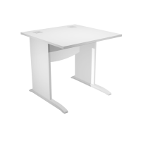 Scrivania Operativa Agora' Basic - fianchi a L melaminico - 80 x 80 x L73 cm - bianco - Artexport - JPL80/3 - DMwebShop