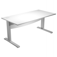 Scrivania Operativa Agora' Basic - fianchi a L metallo - 180 x 80 x L73 cm - bianco - Artexport - URB/V-180+MOD/3 - DMwebShop