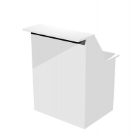 Modulo reception Prestige - sopralzo con desktop incluso - 80 x 76 x 117 cm - bianco-bianco - Artexport - 2824-B80/3 - DMwebShop