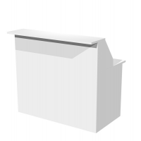 Modulo reception Prestige - sopralzo con desktop incluso - 120 x 76 x 117 cm - bianco-bianco - Artexport