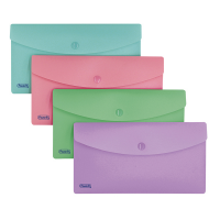 Buste con bottone - PPL - 9,9 x 21 cm - colori assortiti Pastel - conf. 5 pezzi - Favorit - 400151719 - 3045050459542 - DMwebShop