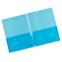 Cartellina doppia tasca Plastidea - PP - blu - conf. 5 pezzi - Iternet 7010BL