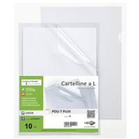 Cartelline a L Poli T Plus alto spessore PP - 30 x 42 cm - trasparente conf.10 pezzi - Sei Rota - 662332 - 8004972029689 - DMwebShop
