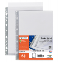 Portalistini Jolly - 12 buste - PP liscio - 22 x 30 cm - trasparente - Sei Rota - 573112 - 8004972029399 - DMwebShop