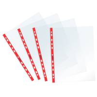 Buste forate Sprint con banda liscia - 22 x 30 cm - rosso - conf. 25 pezzi - Favorit - 400159688 - 8006779044414 - DMwebShop