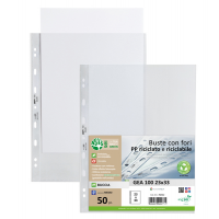 Buste forate Gea 100 - PP riciclato - buccia medium - 23 x 33 cm - conf. 50 pezzi - Sei Rota - 702312 - 8004972029771 - DMwebShop