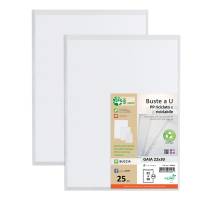 Buste forate a U Gaia - PP riciclato - buccia - 22 x 30 cm - conf. 25 pezzi - Sei Rota - 722230 - 8004972030289 - DMwebShop